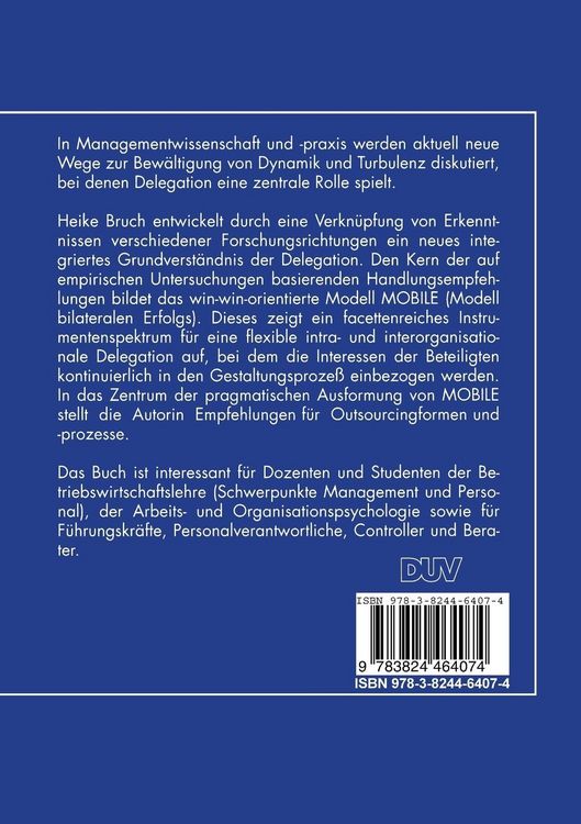 Produktbild: Intra- und interorganisationale Delegation