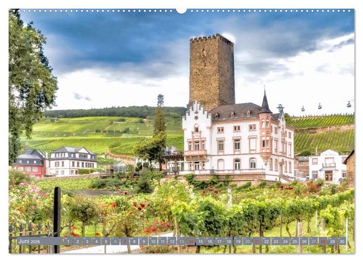 Produktbild: R&uuml;desheim - Rhein, Riesling, Romantik (Wandkalender 2026 DIN A2 quer), CALVENDO Monatskalender
