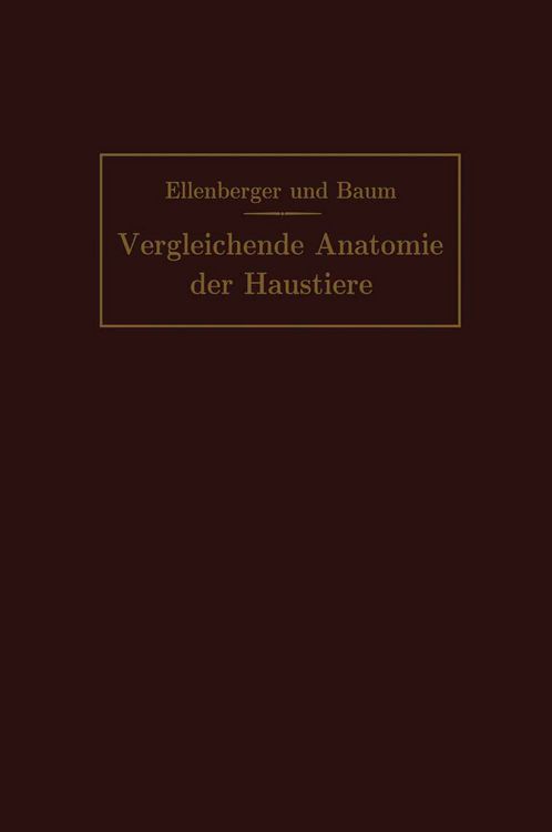 Produktbild: Handbuch der vergleichenden Anatomie der Haustiere