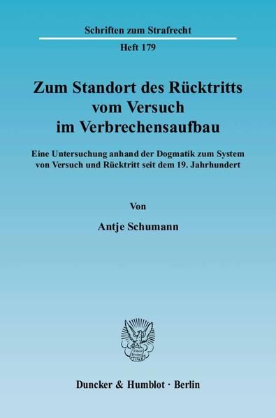 Produktbild: Zum Standort des R&uuml;cktritts vom Versuch im Verbrechensaufbau.