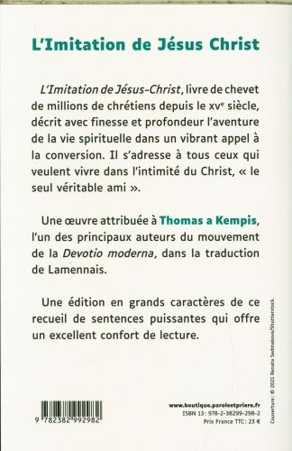 Produktbild: L'imitation de J&eacute;sus-Christ