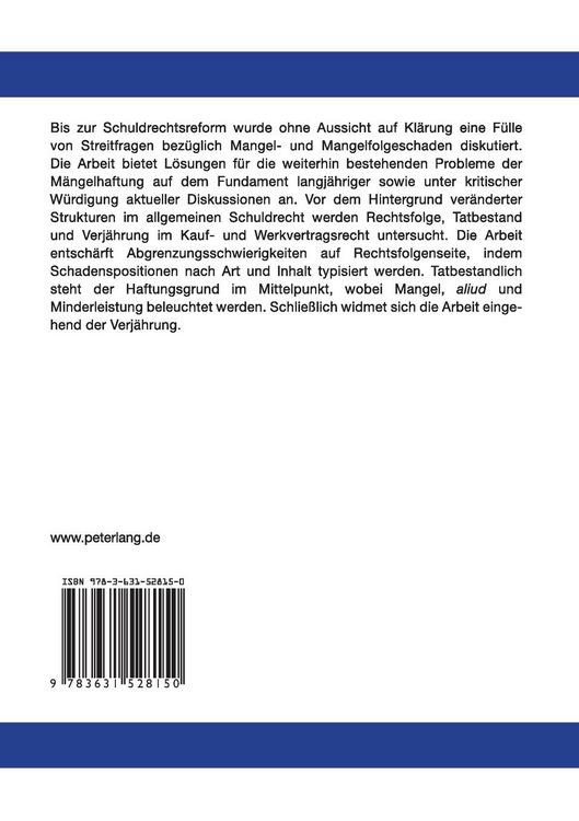Produktbild: Die M&auml;ngelhaftung im neuen Schuldrecht