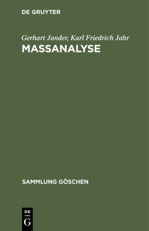 Produktbild: Ma&szlig;analyse