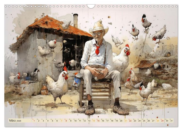 Produktbild: Da ist was los auf dem Bauernhof (Wandkalender 2026 DIN A3 quer), CALVENDO Monatskalender