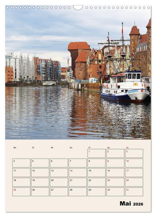 Produktbild: Danzig - Ein Stadtspaziergang (Wandkalender 2026 DIN A3 hoch), CALVENDO Monatskalender
