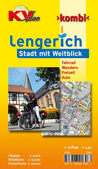 Produktbild: Lengerich, KVplan, Radkarte/Wanderkarte/Stadtplan, 1:25.000 / 1:15.000 / 1:5.000