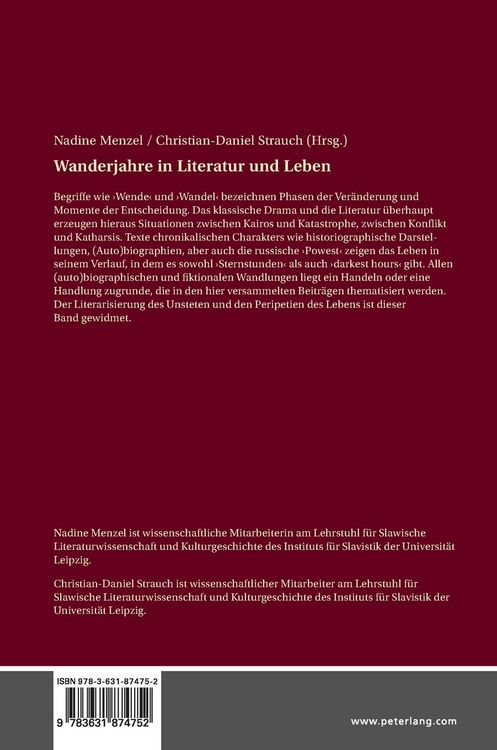 Produktbild: Wanderjahre in Literatur und Leben