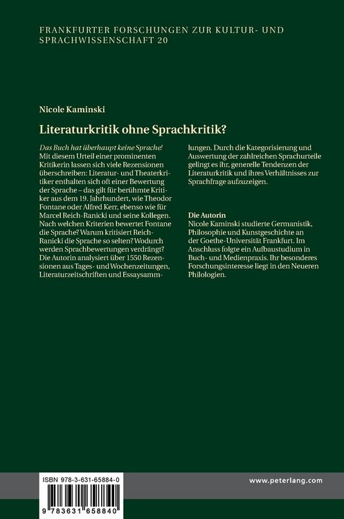 Produktbild: Literaturkritik ohne Sprachkritik?