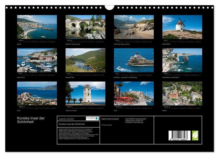 Produktbild: Korsika Insel der Sch&ouml;nheit (Wandkalender 2026 DIN A3 quer), CALVENDO Monatskalender