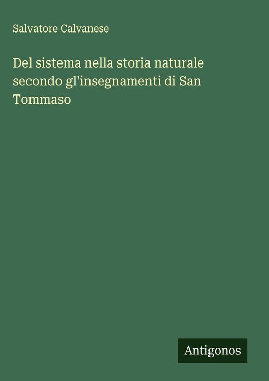 Produktbild: Del sistema nella storia naturale secondo gl'insegnamenti di San Tommaso