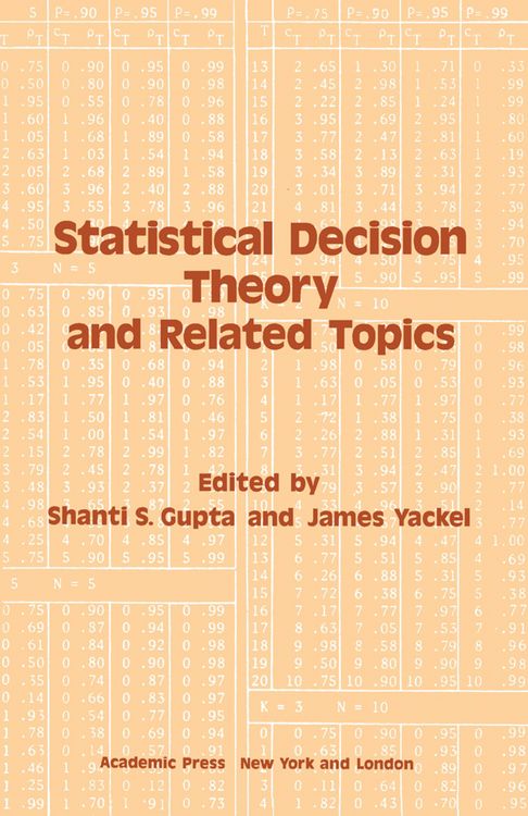 Produktbild: Statistical Decision Theory and Related Topics