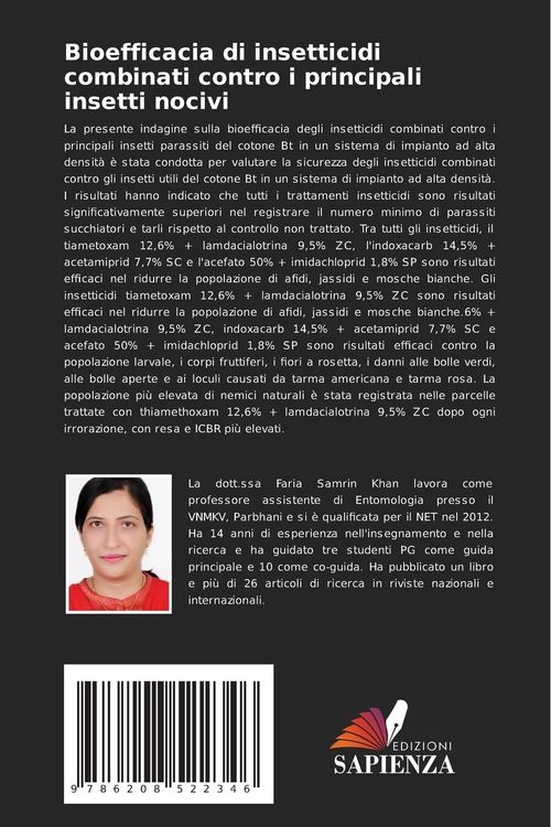 Produktbild: Bioefficacia di insetticidi combinati contro i principali insetti nocivi