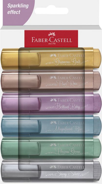 Produktbild: Faber-Castell Textmarker TL 46 Metallic 6er Set