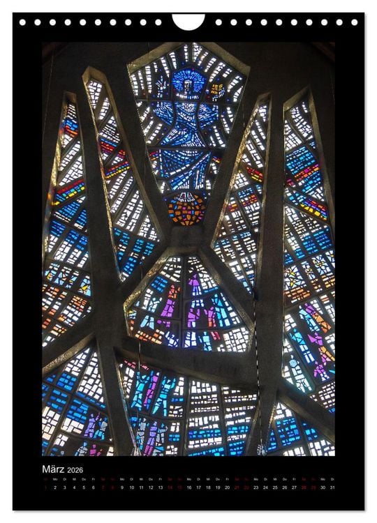 Produktbild: Kirchenfenster - Sakrale Glaskunst (Wandkalender 2026 DIN A4 hoch), CALVENDO Monatskalender