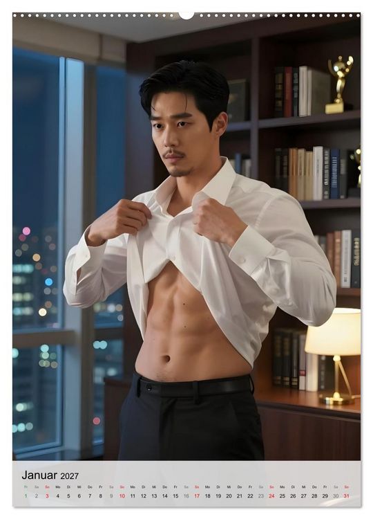 Produktbild: Echte Kerle &ndash; K-Drama Stil (Wandkalender 2027 DIN A2 hoch), CALVENDO Monatskalender