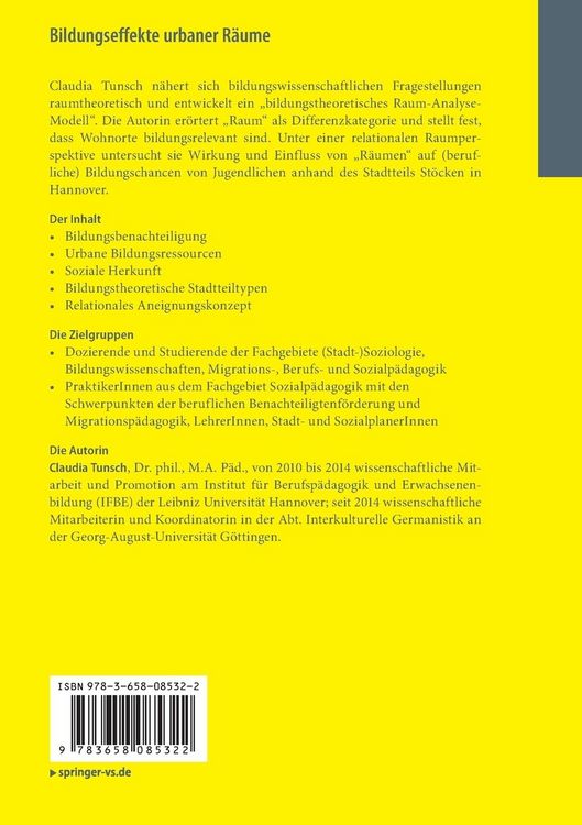 Produktbild: Bildungseffekte urbaner R&auml;ume