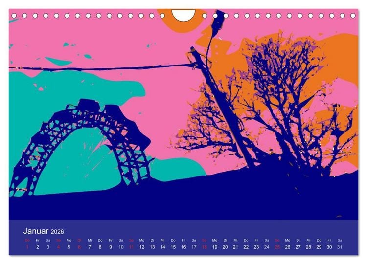 Produktbild: WIEN popartig (Wandkalender 2026 DIN A4 quer), CALVENDO Monatskalender
