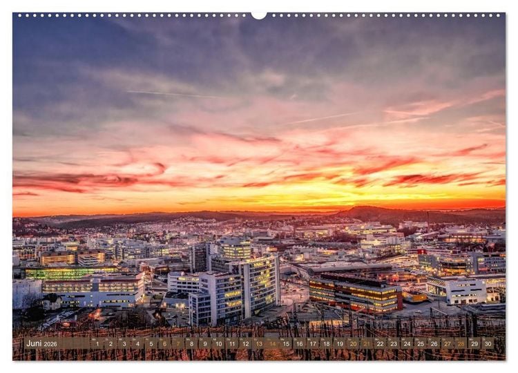 Produktbild: Malerisches Stuttgart (hochwertiger Premium Wandkalender 2026 DIN A2 quer), Kunstdruck in Hochglanz