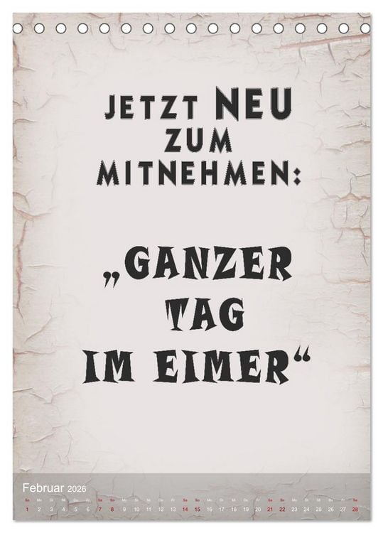 Produktbild: Ziemlich schlecht gelaunt (Tischkalender 2026 DIN A5 hoch), CALVENDO Monatskalender