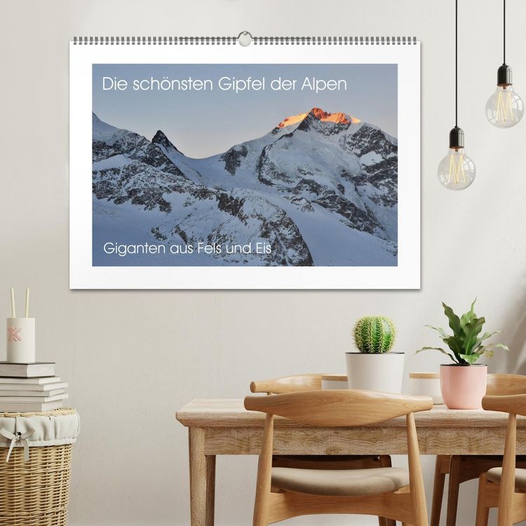 Produktbild: Die sch&ouml;nsten Gipfel der Alpen - Giganten aus Fels und Eis (Wandkalender 2026 DIN A2 quer), CALVENDO Monatskalender