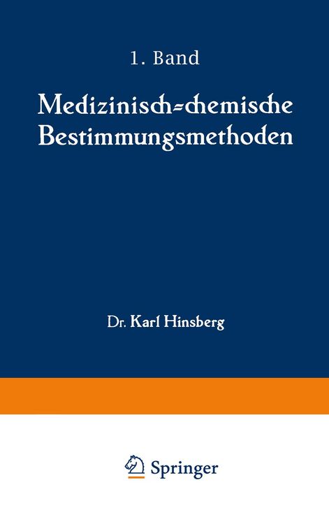 Produktbild: Medizinisch-chemische Bestimmungsmethoden