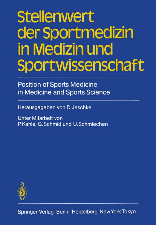 Produktbild: Stellenwert der Sportmedizin in Medizin und Sportwissenschaft/Position of Sports Medicine in Medicine and Sports Science