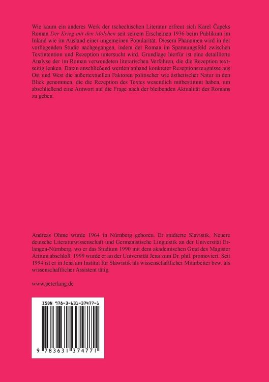 Produktbild: Karel Čapeks Roman &laquo;Der Krieg mit den Molchen&raquo;
