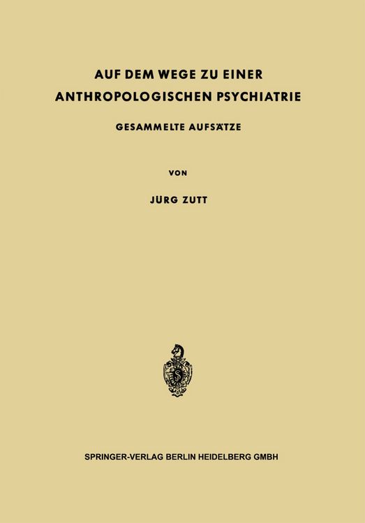 Produktbild: Auf dem Wege zu Einer Anthropologischen Psychiatrie