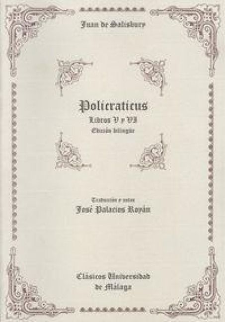 Produktbild: Policraticus : libros V y VI : edici&oacute;n bibling&uuml;e