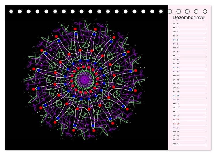 Produktbild: Filigran - Mandalas (Tischkalender 2026 DIN A5 quer), CALVENDO Monatskalender