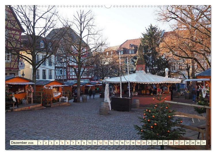 Produktbild: Bensheim a. d. Bergstra&szlig;e - Ein Stadtspaziergang (hochwertiger Premium Wandkalender 2026 DIN A2 quer), Kunstdruck in Hochglanz