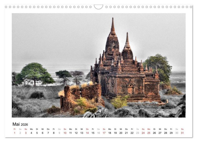 Produktbild: Myanmar &ndash; Mit anderen Augen (Wandkalender 2026 DIN A3 quer), CALVENDO Monatskalender