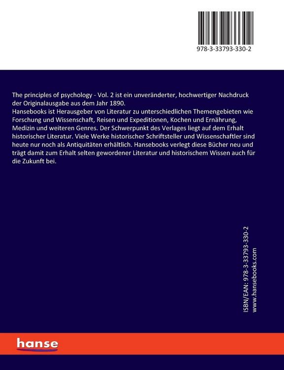 Produktbild: The principles of psychology