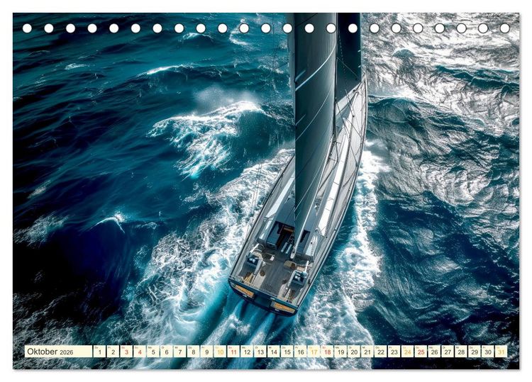 Produktbild: Segeln - sch&ouml;ne Momente (Tischkalender 2026 DIN A5 quer), CALVENDO Monatskalender