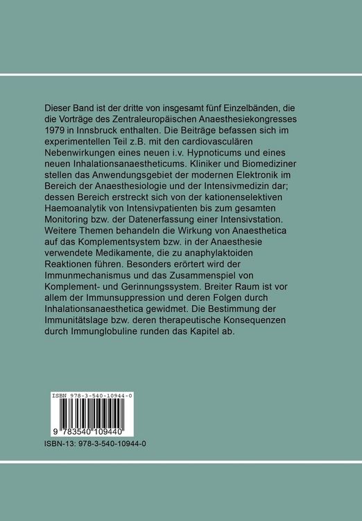Produktbild: Zentraleurop&auml;ischer Anaesthesiekongre&szlig;
