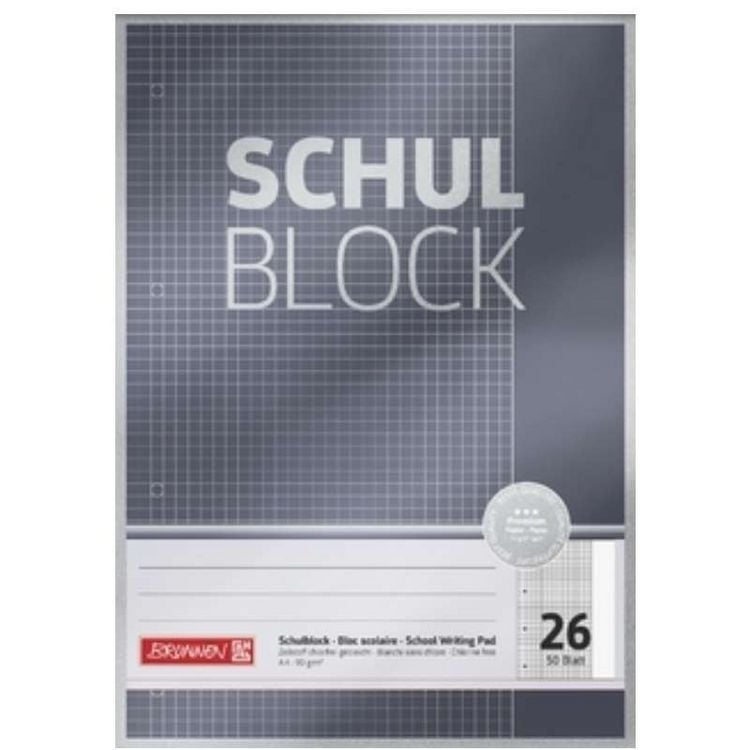 Produktbild: Brunnen Schulblock A4 Lin26 50Bl Premium
