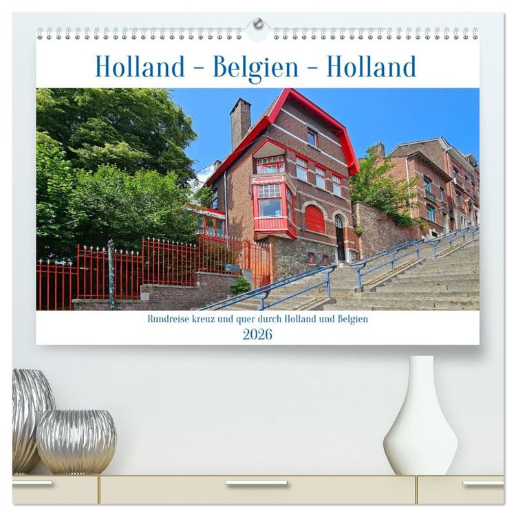 Produktbild: Rundreise kreuz und quer durch Holland und Belgien (hochwertiger Premium Wandkalender 2026 DIN A2 quer), Kunstdruck in Hochglanz