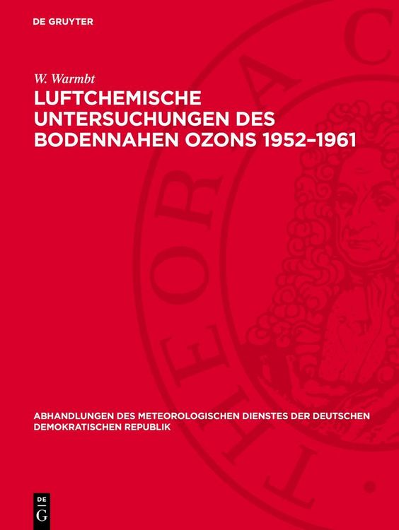 Produktbild: Luftchemische Untersuchungen des bodennahen Ozons 1952&ndash;1961