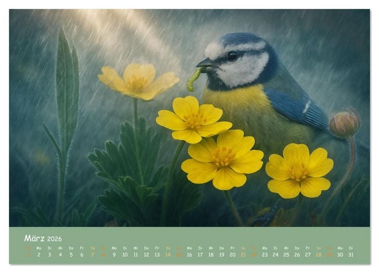 Produktbild: In feuchter Mission - Mistwetter Geschichten (Wandkalender 2026 DIN A4 quer), CALVENDO Monatskalender
