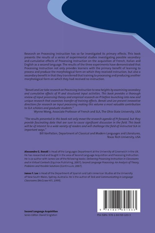 Produktbild: Grammar Acquisition and Processing Instruction