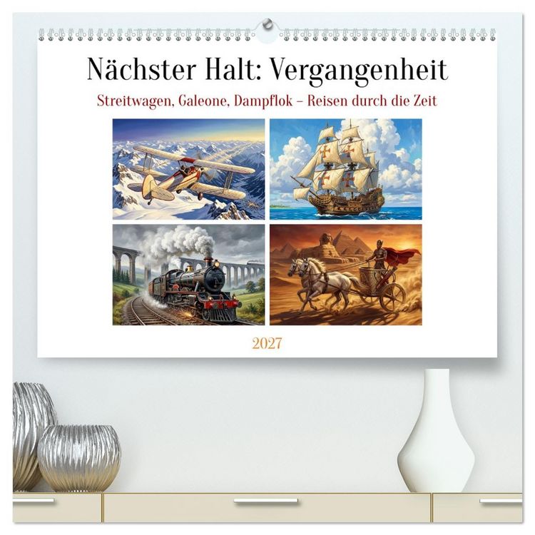 Produktbild: N&auml;chster Halt: Vergangenheit (hochwertiger Premium Wandkalender 2027 DIN A2 quer), Kunstdruck in Hochglanz