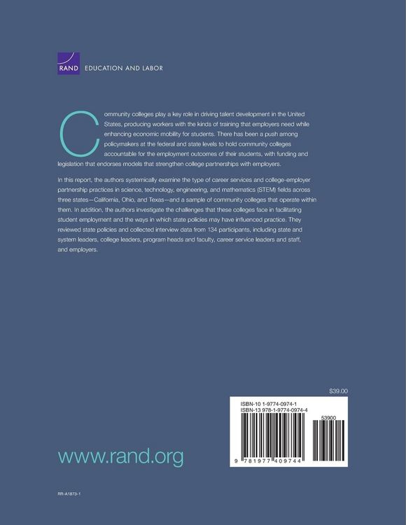 Produktbild: Career Services and College-Employer Partnership Practices in Community Colleges