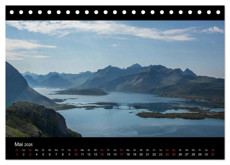 Produktbild: Sommer auf den Lofoten (Tischkalender 2026 DIN A5 quer), CALVENDO Monatskalender
