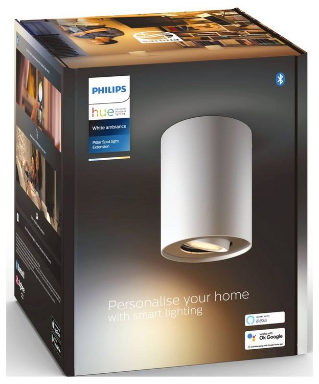 Produktbild: Philips Hue Deckenstrahler 8720169320055 Pillar GU10 Warmwei&szlig;, Neutralwei&szlig;, Tageslichtwei&szlig;