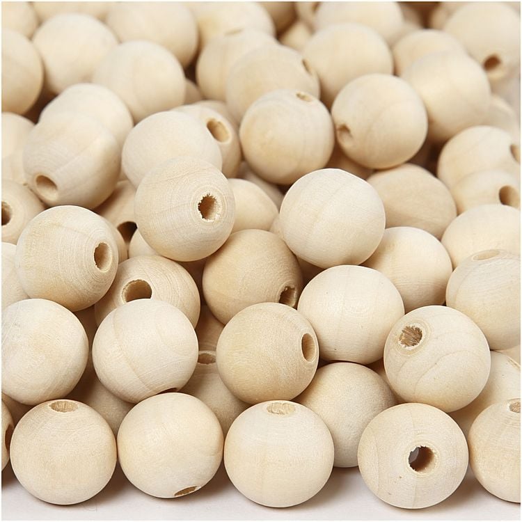 Produktbild: Creativ Company Holzperle, D 15 mm, Lochgr&ouml;&szlig;e 3 mm, 500 Stk