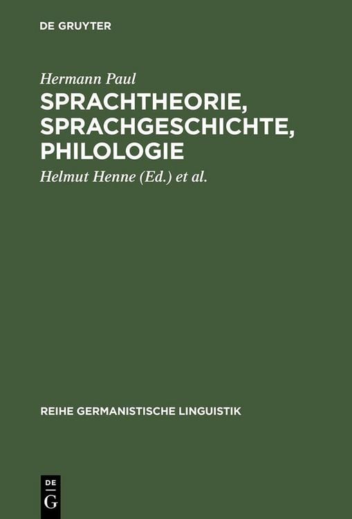 Produktbild: Sprachtheorie, Sprachgeschichte, Philologie