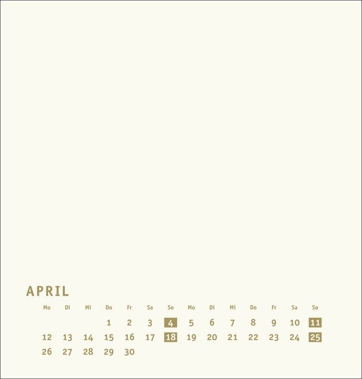 Produktbild: Premium-Bastelkalender gold mittel 2027