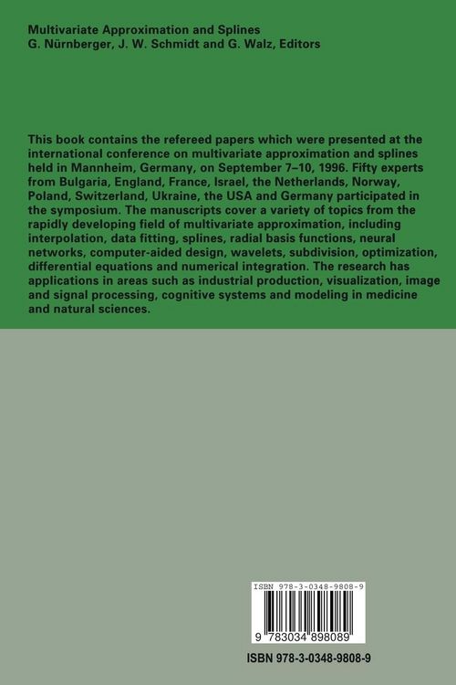 Produktbild: Multivariate Approximation and Splines