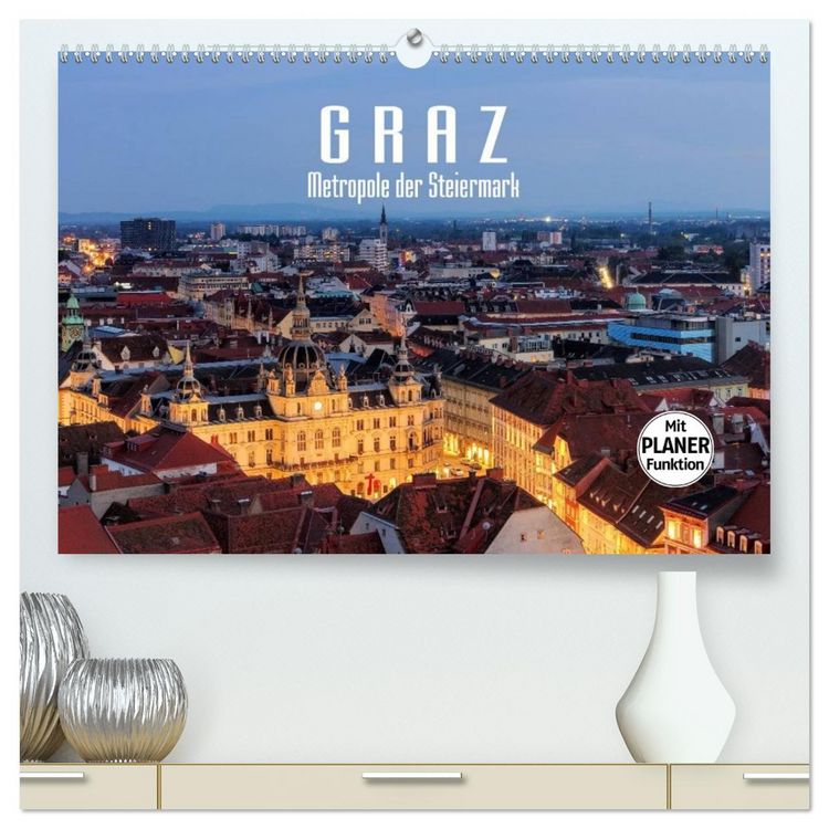 Produktbild: Graz - Metropole der Steiermark (hochwertiger Premium Wandkalender 2026 DIN A2 quer), Kunstdruck in Hochglanz