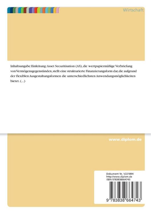 Produktbild: Asset Securitisation